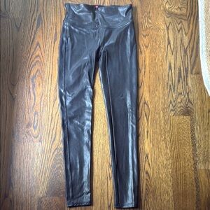 Spanx Black Faux Leather Leggings
